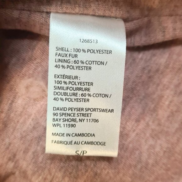 Weatherproof Vintage Women Size S Plush Pink Sweater Faux Fur Turtleneck 1/4 Zip - Picture 7 of 15